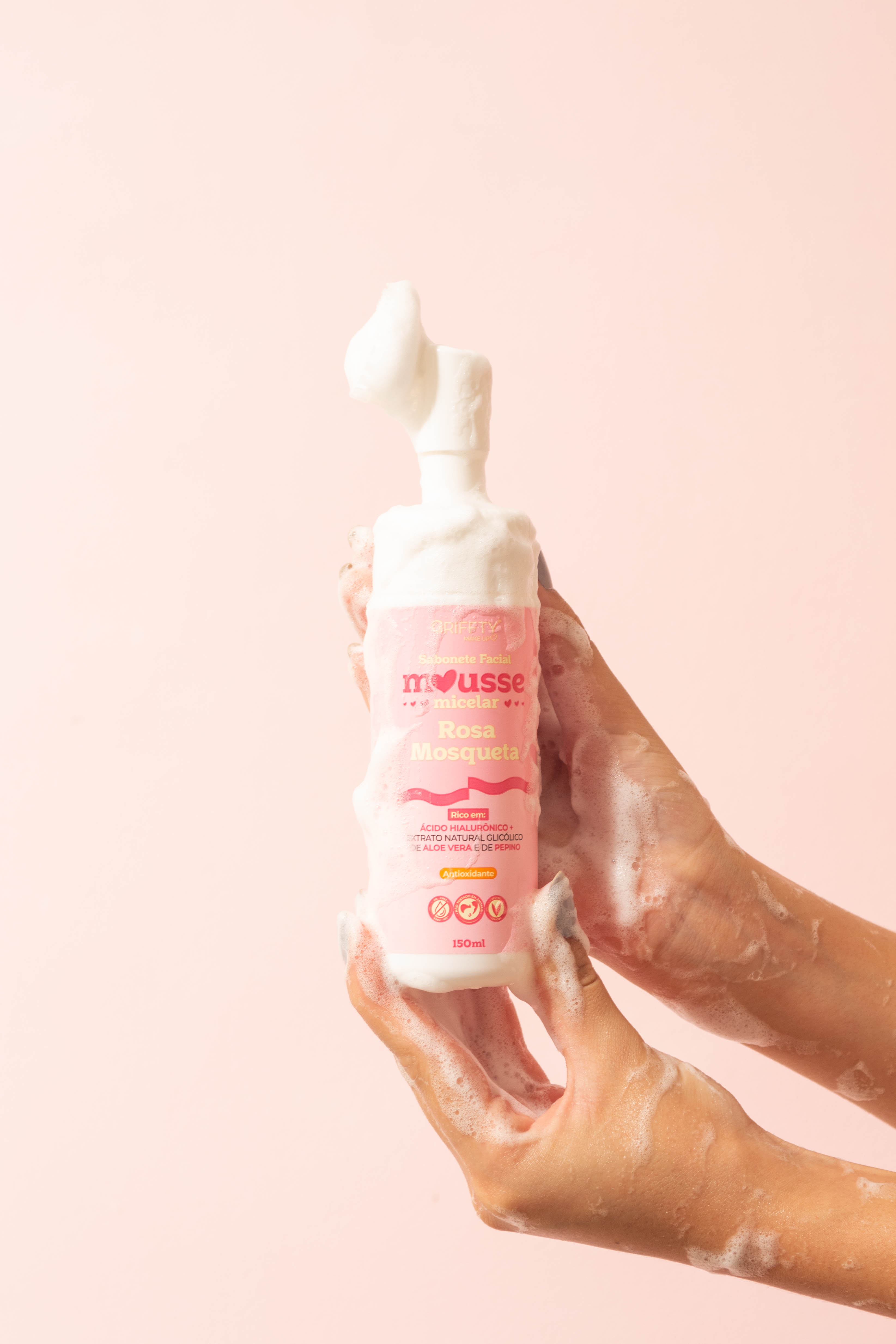 SABONETE MOUSSE MICELAR ROSA MOSQUETA GRI...