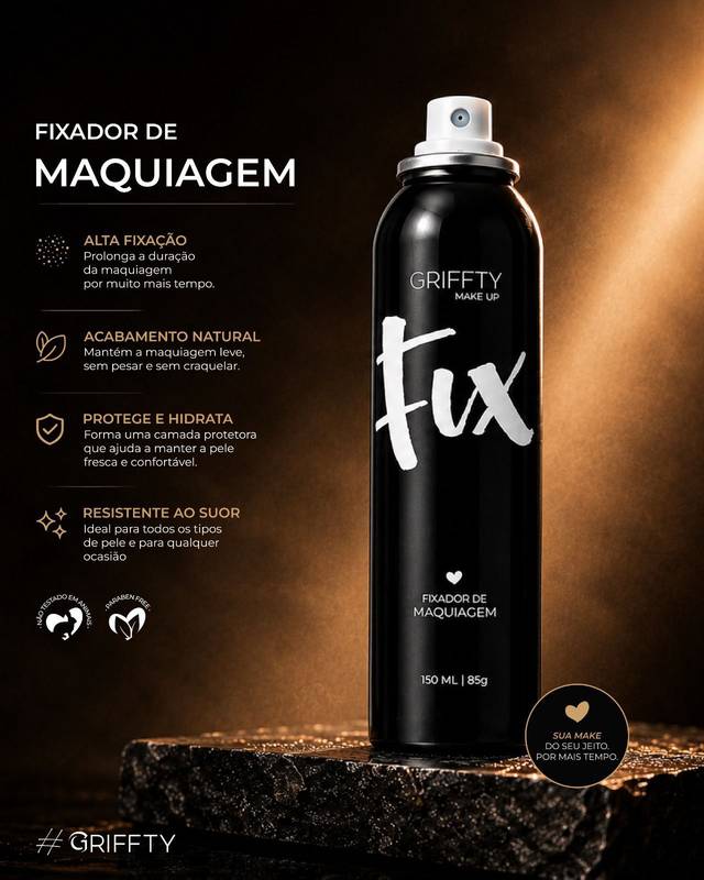 FIXADOR DE MAQUIAGEM FIX - 150 ML - GRIFFTY